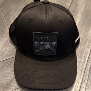 Men's PGA TOUR Black Palms In Motion Adjustable Hat NWT